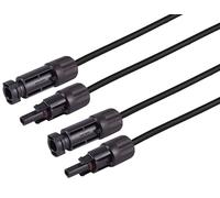 1 x 2 m - Juego de cables de extensión PV4 de 4 mm² H1Z2Z2-K IEC 62852 para instalaciones fotovoltaicas, sin halógenos, resistente a los rayos UV, hojalata y aislamiento XLPO, ideal para instalaciones