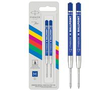 1 x 2 recambios para bolígrafo Parker Quinkflow Basic azul