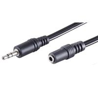 1 x 20,0 m - Cable jack estéreo de 3,5 mm negro con conector y extensión de audio Construcción robusta Ideal para equipos HiFi y altavoces