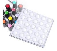 1 X 25 Muestra de Uñas para Esmalte Uñas, Piezas de Gel UV de Botón de Color de Uñas, Etiqueta de Visualización, Descubrir el Color Rápidamente para Arte Uñas Salón Diy Manicura Pintar Exhibidor