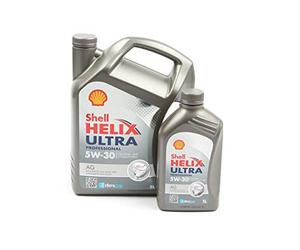 1 x 5 + 1 x (1 L, Shell Helix Ultra AG dexos 2 5 W-30 Aceite de motor