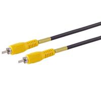 1 x 5 m - Cable de vídeo RCA Conector RCA a conector RCA Cable de transmisión de imagen compuesta Conectores moldeados Contactos niquelados para TV DVD Cámara