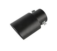 1 x 62 mm Tubo de escape de acero inoxidable Trim Car Tip Tail silenciador Cola garganta negra para Universal Auto Styling
