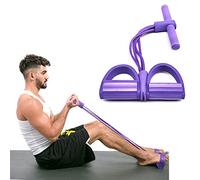 1 x Banda de resistencia con pedal, cuerda de abdominales con pedales de pie, ejercicio de pedal para fitness, banda de tracción para fitness para entrenar cintura, piernas, abdominales