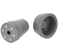 1 x Behrend Binadora Cápsula, Cápsula de goma para muletas, goma, Stock Cápsula, pinchos, tapa, gris, tamaño a elegir