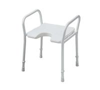 1 x Behrend silla de ducha taburete duschhilfe, reposabrazos, Íntima Recorte, altura regulable