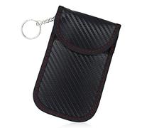 1 x Bloqueo de señal portátil Faraday Bolsillo Protección RFID Llave de Coche RFID Protección antirrobo Control remoto Vehículo Negro