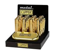 1 x Clipper original oro metal encendedor con dorado metalizado lata