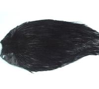 1 x cuello de gallo indio - negro tintado - 'Top quality' para montaje de mosca de pesca.