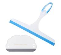 1 X Fensterabzieher Mit 1 X Creative Cloud Wischer, Mini-Glaswischer, Duschabtrennungswischer, KunststoffReinigungsabzieher Glasreinigungs-Gummiklinge, Geeignet für Spiegel, Glasfenster