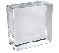 1 x Fuchs Collection Crystal clásico vista completa brillante bloque de vidrio bloque de vidrio 10x10x5 cm