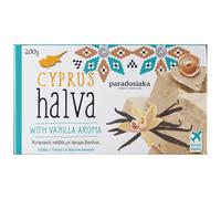 1 x Halva de Chipre con sabor a vainilla Paradosiaka - Dulce de sésamo intenso, un clásico - 1 x 200 g