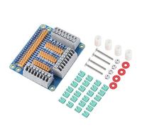 1 x multifunktionales GPIO-Erweiterungsboard für Pi 2 3 B, Blau 5,5 x 6,4 cm mit Schrauben und 24 Jumper-Kappen, 1-zu-3-Port-Plug-and-Play-Breakout-Board mit Schraubklemmenblock