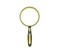 1 x Portable Yellow Magnifying Glass with 110 mm Diameter, Suitable for Reading Books and Newspapers for the Elderly, Resolution, Easy to Use