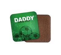 1 x Posavasos para fanáticos del fútbol - Love You Green Daddy Día del Padre #70748