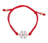 1 x Pulsera de joyería para mujer Pulsera ajustable con copo de nieve de cadena Colgante rojo con cadena Pulsera para mujer Regalo de amor Elegante y popularprofesional.