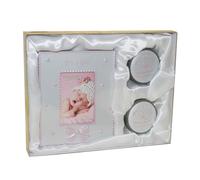 1 x regalo de bautizo My First Curl / Diente & Marco de 2 x 3 " It's A Girl