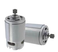 1 x RS550 10.8/12/14.4/16.8/18/21/25V Micro motor eléctrico con caja de cambios alta 9/12 dientes para taladro (rosa, 16.8V)