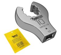 1 x SabreCut MRSC14 10mm/12mm Accesorio de llave de tuerca abocinada de doble cara para herramientas de accionamiento cuadrado de 1/4" - Herramienta compacta de acero inoxidable