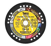 1 x SabreCut SCDME7610 76mm (3 ") x 10mm de diámetro Amoladora angular de corte de metal soldado al vacío Sierra circular Hoja de disco de diamante