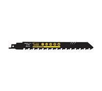 1 x SabreCut SCRS1543HM Carburo de tungsteno 240 mm 2 TPI S1543HM Ladrillos pequeños Poroton Fibrocemento Hormigón Sierra de sable de corte recto Compatible con Bosch Dewalt Makita y muchos otros