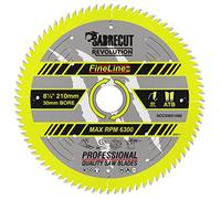 1 x SCCSW21080 SabreCut 210 mm 80T x 30 mm Agujero Fineline Thin Kerf Madera Contrachapada MDF Contrachapado Corte Cruz y Corte Rip Circular Hoja de Sierra