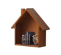 1 x Shaped Shelf House-Shaped Wall Display Case | Wall Mounted Wooden Display Shelves | Cute Small Nursery Decorative Shelf Decor, House Frame Floating Shelves For Storage & Organisation