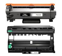 1 x tóner TN2420 TN2410 y 1x tambor DR2400 compatibles con tóner Brother TN-2420 TN2410 TN-2410 para Brother MFC L2710DW HL-L2350DW MFC-L2710DN HL-2310D DCP-L2530DW MFC-L2730DW (2-Pack)