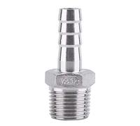 1 x Verbindungsst¨¹ck f¨¹r Schlauch, Barbel-Schlauch, Adapter, Schwanz, aus Edelstahl, SS304, 1/8 Zoll ~ 3/4 Zoll (1/2 x 12 mm)