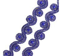 1 Yard Sewing On Hot Fix Green Beaded Rhinestone Applique And Trimming For Wedding Evening Dress DIY Bridal Dresses Or Sash(FA-1353 opal)