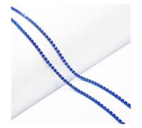 1 yarda/bolsa de 2/2,4/2,8 mm, cadena diamantes imitación colores for coser, adorno vidrio, accesorios for prendas vestir(Blue,2.4mm)