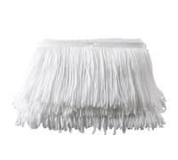 1 yardas/lote de borlas encaje, adorno, 10cm /4 pulgadas, decoración artesanal, vestido, puesta en escena, cinta Encaje Fringe(WHITE)