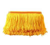 1 yardas/lote de borlas encaje, adorno, 10cm /4 pulgadas, decoración artesanal, vestido, puesta en escena, cinta Encaje Fringe(Golden red)