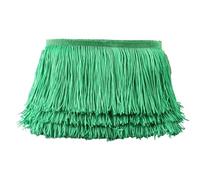 1 yardas/lote de borlas encaje, adorno, 10cm /4 pulgadas, decoración artesanal, vestido, puesta en escena, cinta Encaje Fringe(Green)