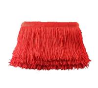 1 yardas/lote de borlas encaje, adorno, 10cm /4 pulgadas, decoración artesanal, vestido, puesta en escena, cinta Encaje Fringe(Red)