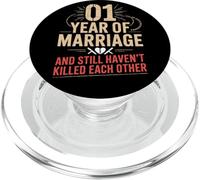 1 Year of Marriage & Still Haven't Killed Each Other PopSockets PopGrip para MagSafe