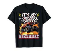 1 Year Old Boys Monster Truck It's My 1st Birthday Party Camiseta