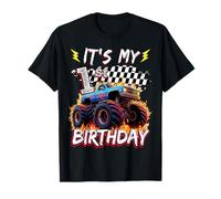 1 Year Old Boys Monster Truck It's My 1st Birthday Party Camiseta