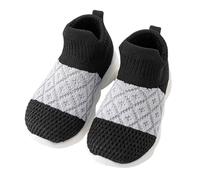 1-Zapatillas de bebé Primeros Pasos Suela Blanda Transpirables cómodas para niños niñas Ropa Informal Diaria Calzado Infantil Aprendizaje Caminar (Black, 13)