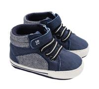 1-Zapatillas de Deporte para bebé con Suela y diseño Transpirable Ideales como Primeros Zapatos de Aprendizaje para niños pequeños en Temporadas de Primavera otoño e Invierno (Blue, 12-18 Months)