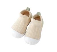 1-Zapatillas Deportivas Primeros Pasos Bebé Suela Transpirable Tipo Calcetín Cómodas Ligeras Diarias Niños Niñas (Beige, 15.50)
