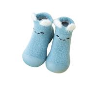 1-Zapatos Deportivos para Bebé con Diseño de Animales Animados Calzado Cálido de Pelo y Antideslizante para Niños y Niñas en Etapa Preandante (Yellow, 22.5 Toddler)