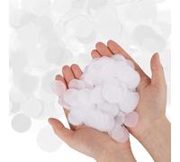 10.000 confeti de papel blanco biodegradable, redondo de 2,5 cm, paquete de 100 g, círculos de papel ecológicos para mesa, boda, fiesta de cumpleaños, fiestas, celebraciones y decoración de eventos