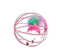 10-1 piezas de bolas de juguete for gatos, ratón de peluche de primavera en jaula dentro de arena, juguete interactivo for perros, gatos y ratones, accesorios coloridos for el hogar for mascotas(Rando