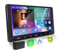 [10.1 Pulgadas] ATOTOEXCEL A5L Android Radio Coche 2 DIN, CarPlay y Android Auto inalámbricos, OBD Integrado, EQ de 24 Bandas, Tethering WiFi/BT/USB, 2G+32G, GPS/DSP/FM/Mirror Link