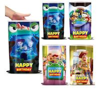 10~100 Bolsas de Regalo con Temática de Toy Story, Bolsas de Plástico para Dulces con Asas, Ideales para Recuerdos y Regalos de Fiesta C