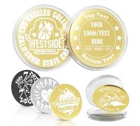 10-100 monedas de metal personalizadas para 3 colores, moneda de desafío, grabado láser con foto/logotipo/texto, regalos conmemorativos para novio, novia, marido, esposa, hombres, mujeres (dorado)