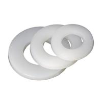10-100 piezas de arandelas planas de nailon blanco/negro, espaciadores, juntas de aislamiento de plástico, anillos de junta M2-M20(White,M5X10X1(50pcs))