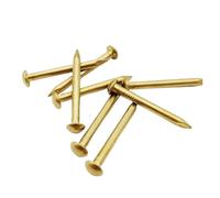 10-100 piezas de clavos pequeños cabeza redonda cobre puro dorado 1,2,5, y,8 mm diámetro for bisagras muebles, tambores, joyeros, longitud a 50(100pcs 1.5x20mm)