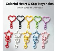 10-100 Piezas de Ganchos de Mosquetón Dorados en Forma de Estrella, Anillas para Llaveros, Cierres de Langosta para Accesorios de Fabricación de Joyería DIY Heart-shaped 50Pcs